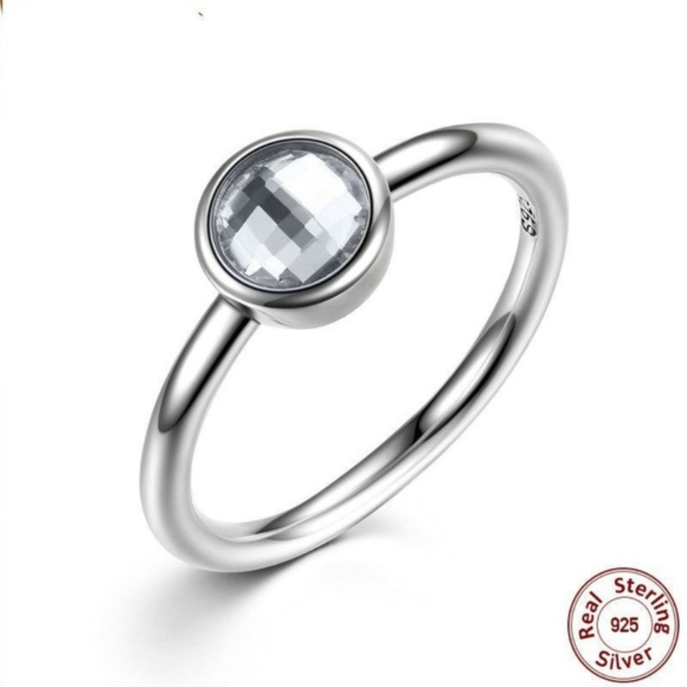 925 STERLING SILVER WOMEN RING CZ BRIDAL SIZE 9
